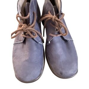 Jambu Rossella Womens Size 7M Blue Leather Textile Lace Up Ankle Boots